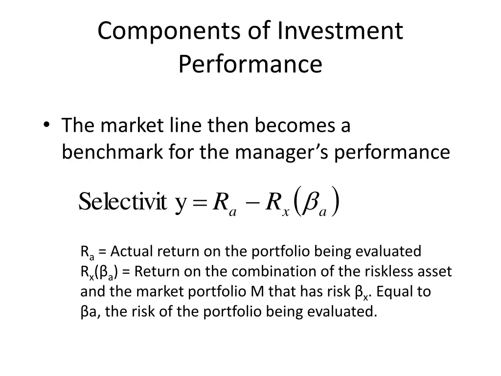 components of investment performance 2