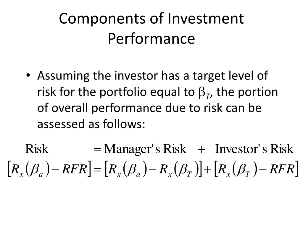 components of investment performance 4