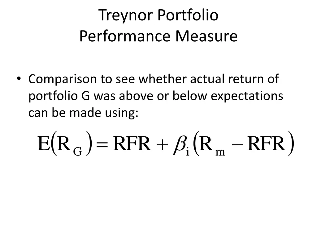 treynor portfolio performance measure 4