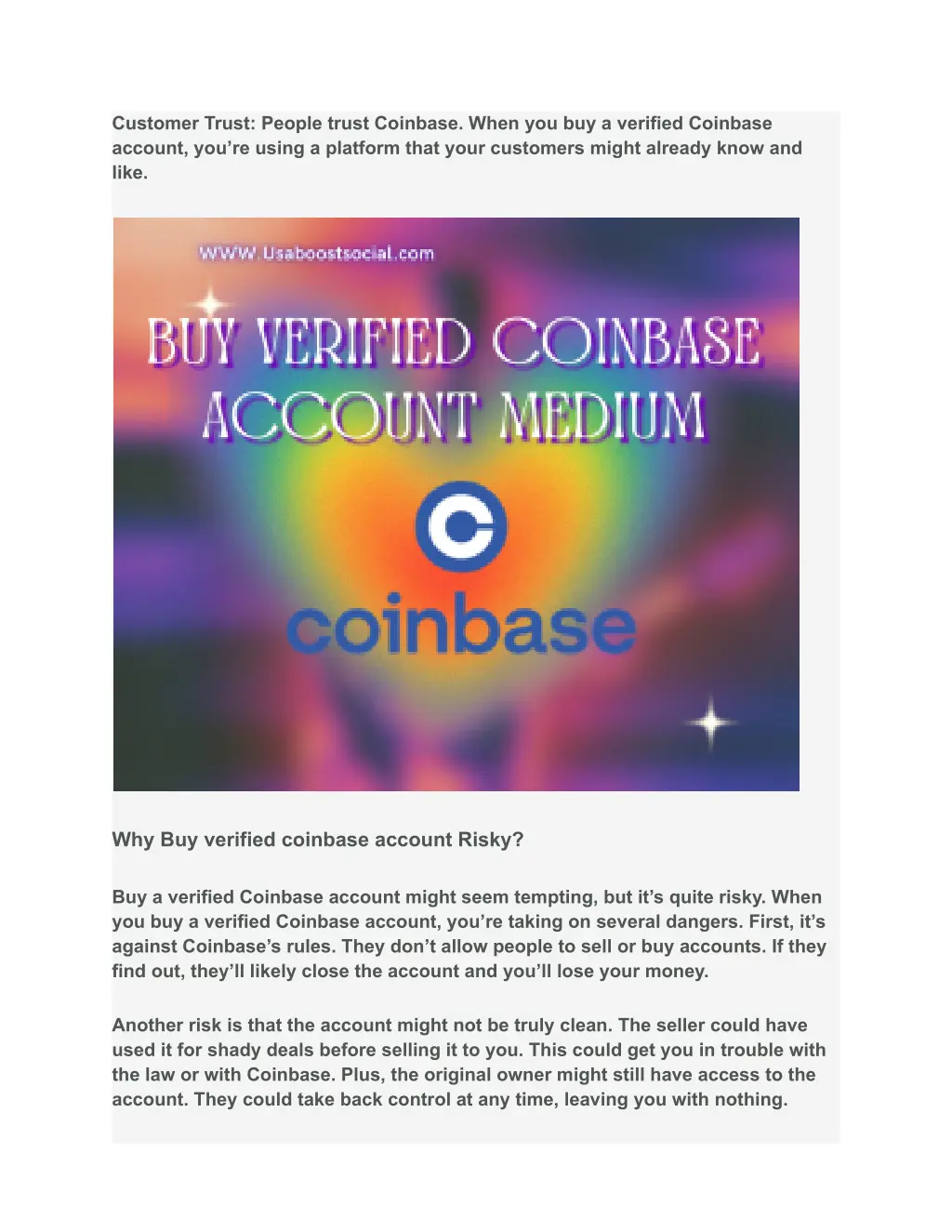 customer trust people trust coinbase when