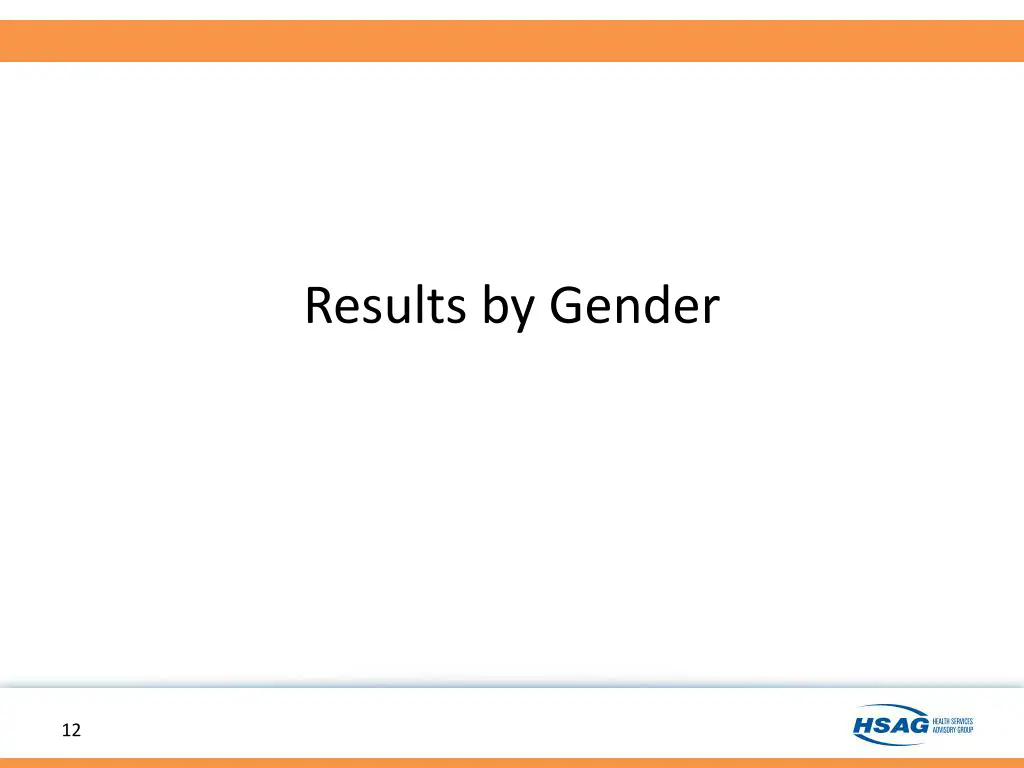 results by gender