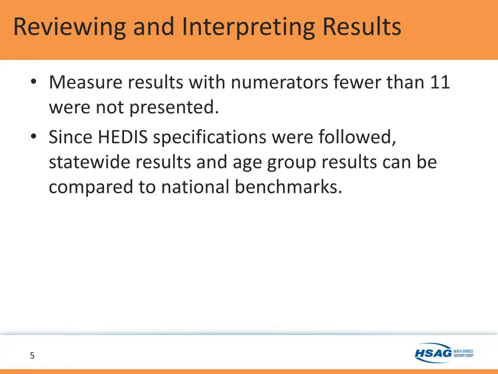 reviewing and interpreting results