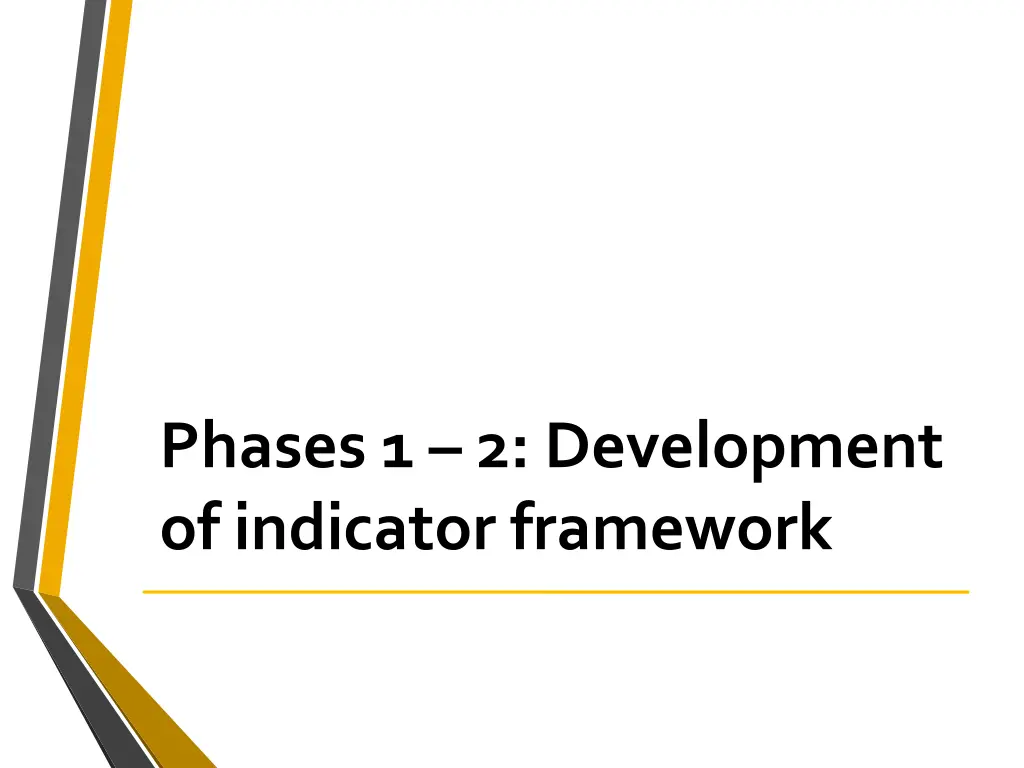 phases 1 2 development of indicator framework