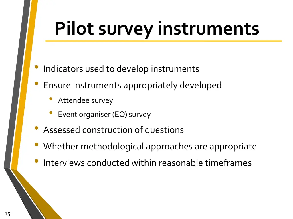 pilot survey instruments