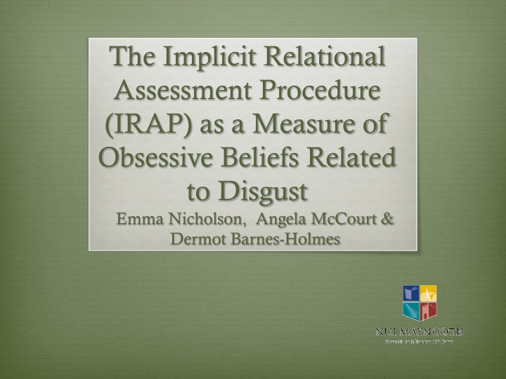 the implicit relational assessment procedure irap