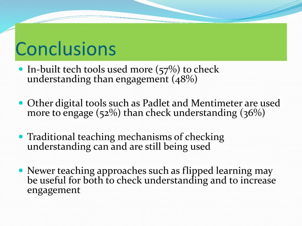 conclusions in built tech tools used more