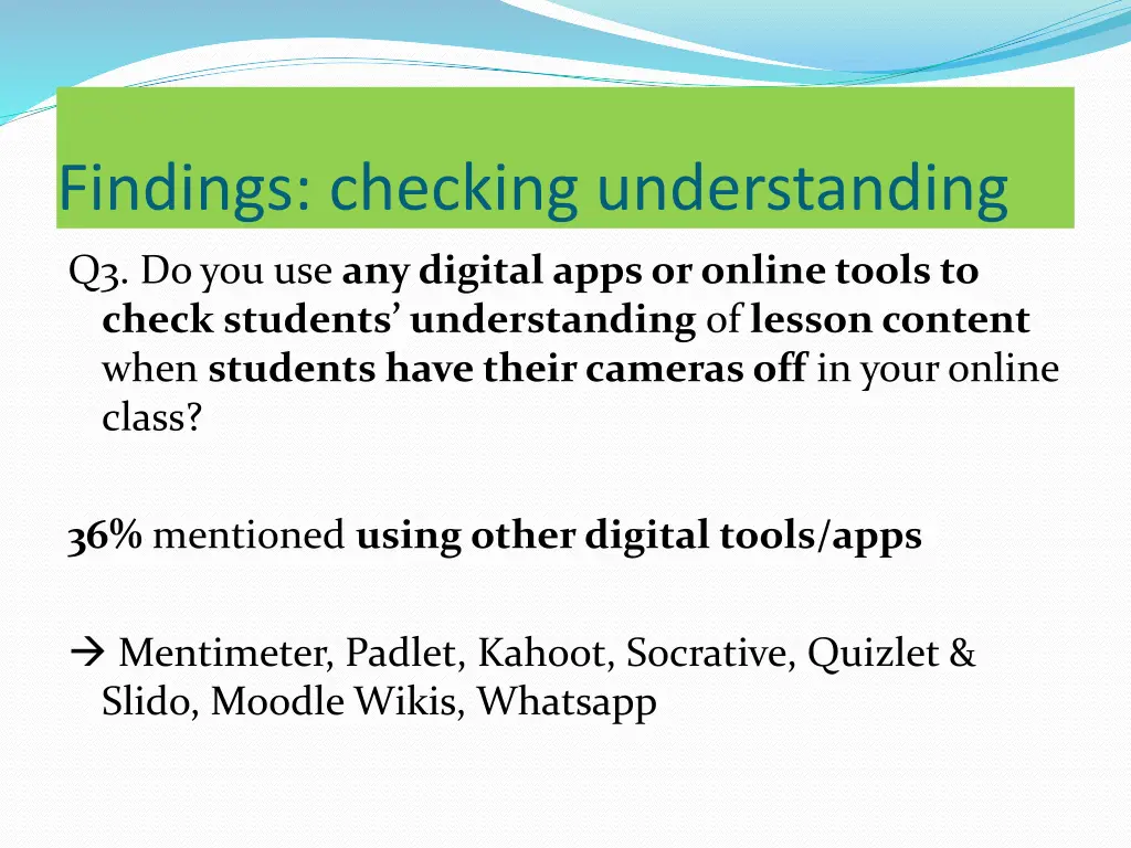 findings checking understanding 1