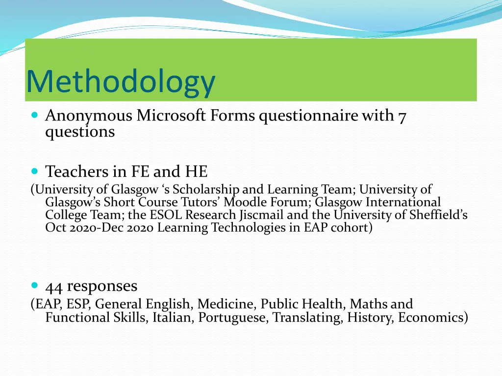 methodology anonymous microsoft forms