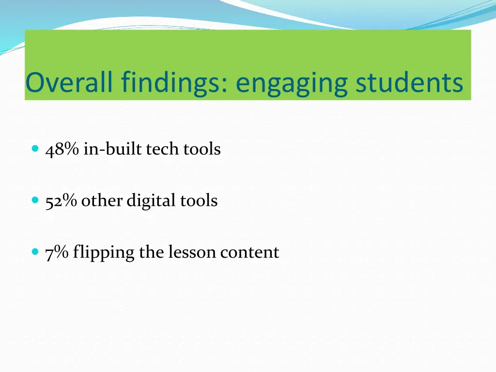 overall findings engaging students