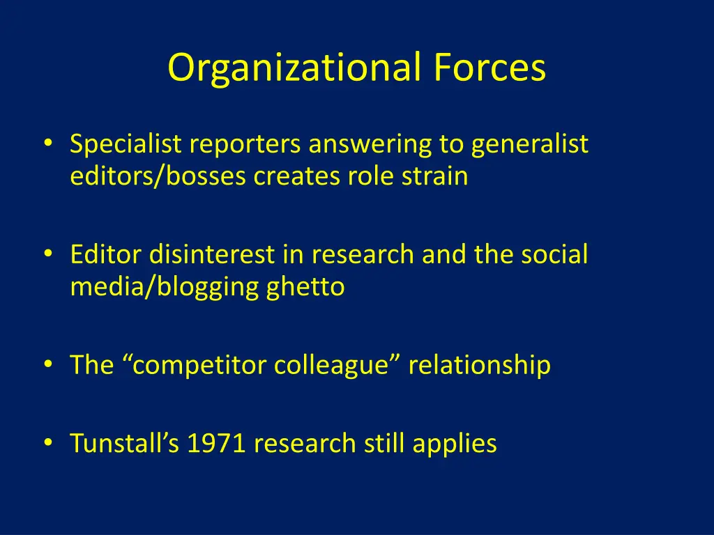 organizational forces