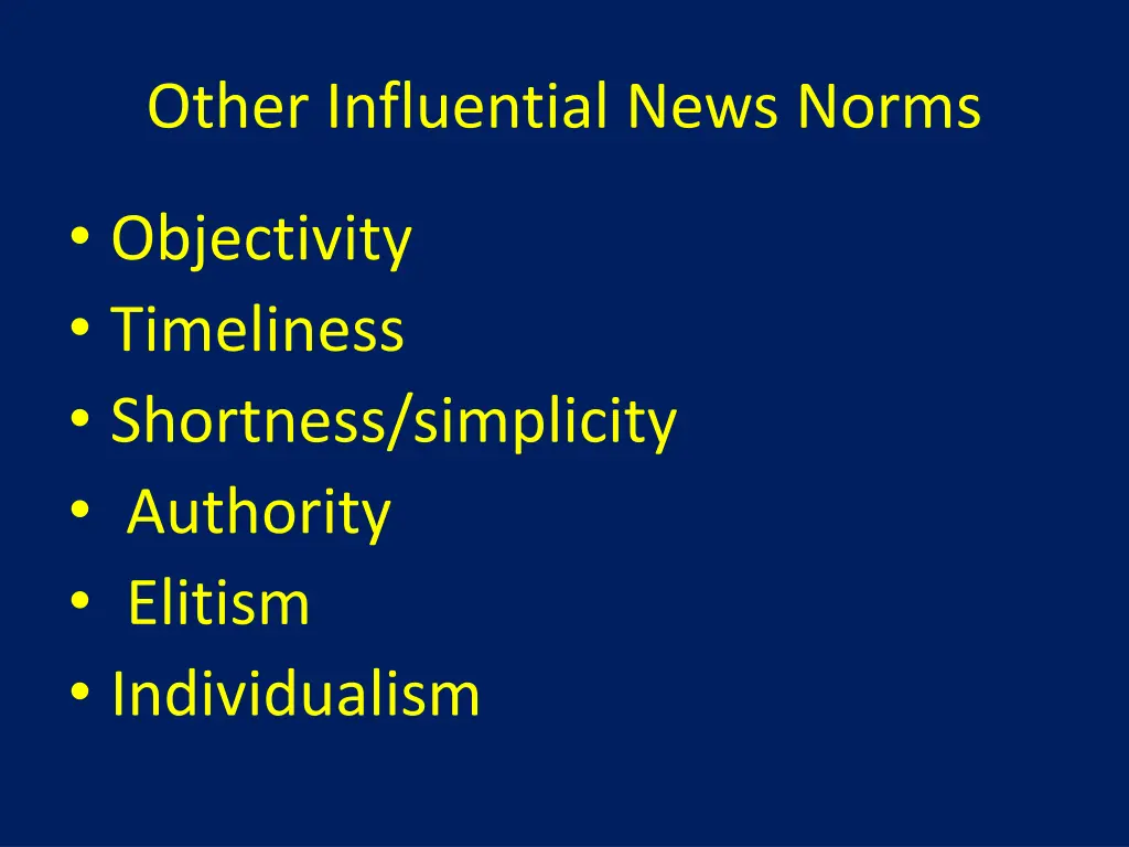 other influential news norms