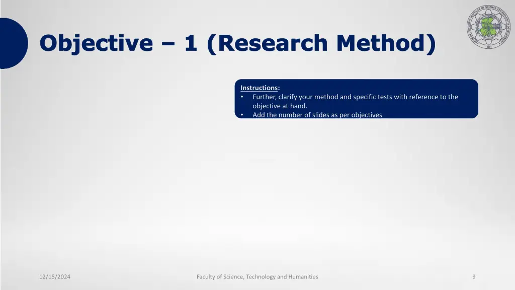 objective 1 research method