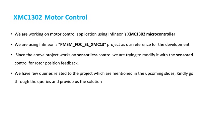 xmc1302 motor control