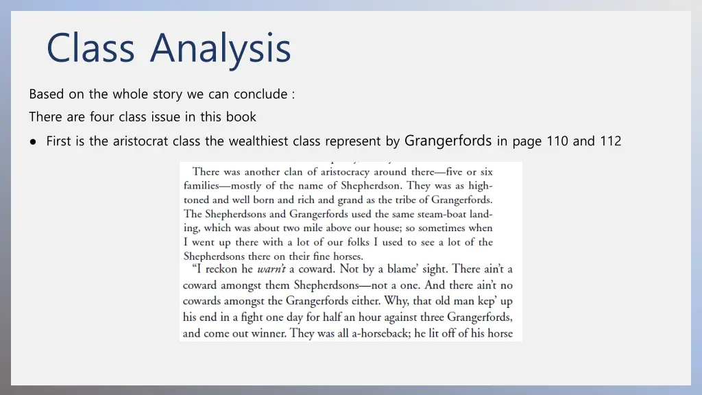 class analysis