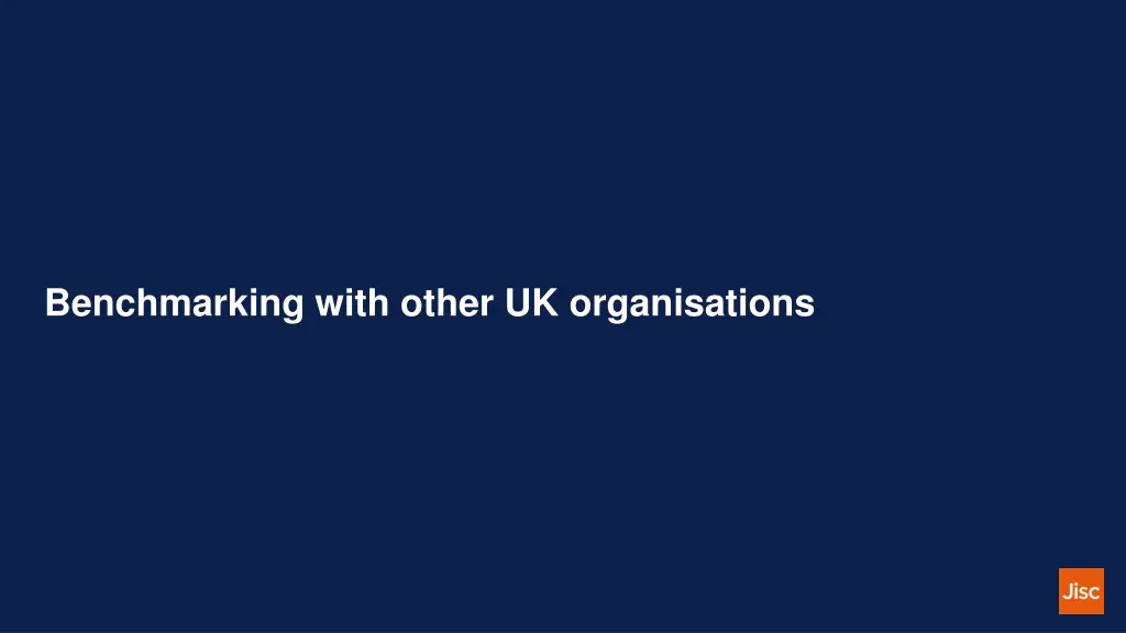 benchmarking with other uk organisations