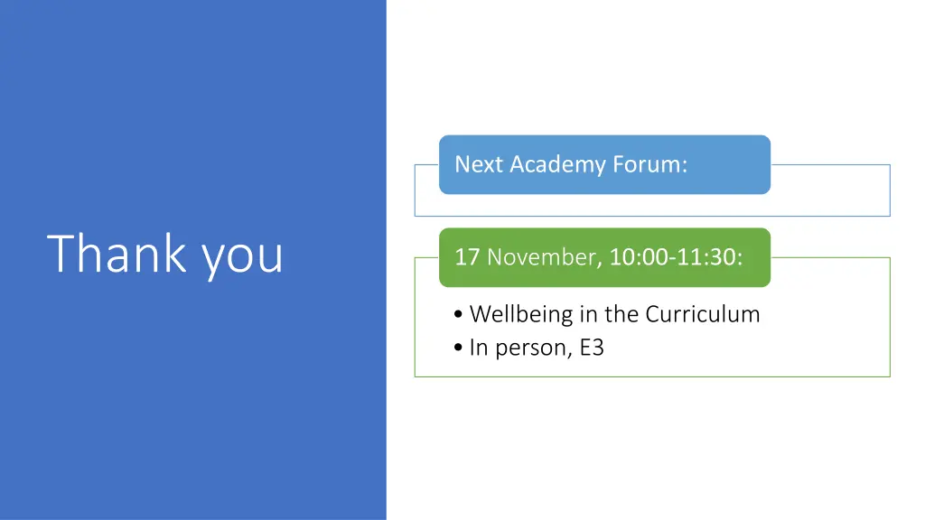 next academy forum
