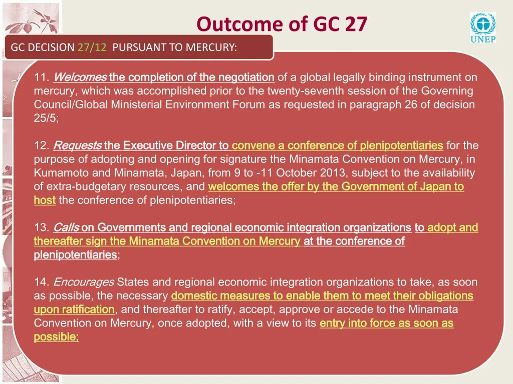 outcome of gc 27