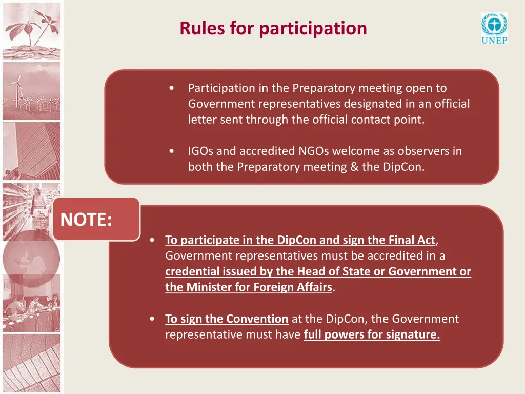 rules for participation