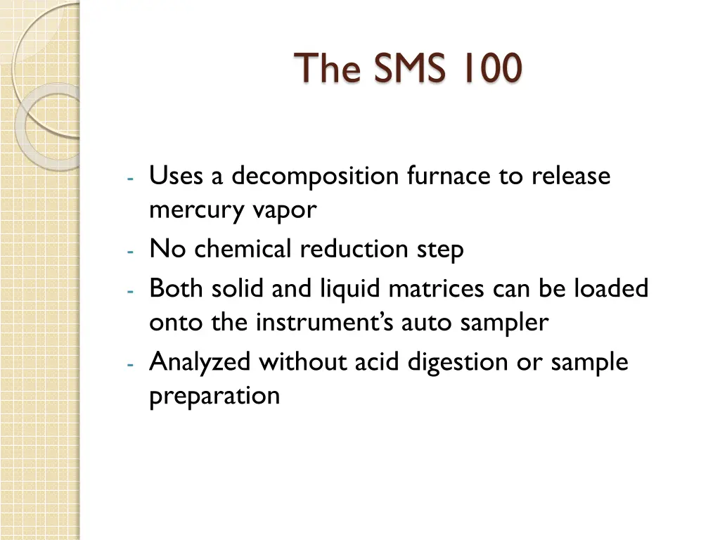 the sms 100