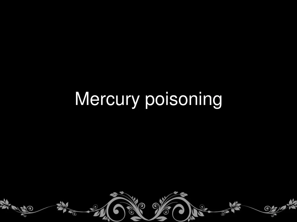 mercury poisoning