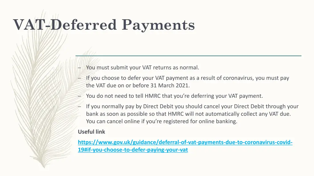 vat deferred payments