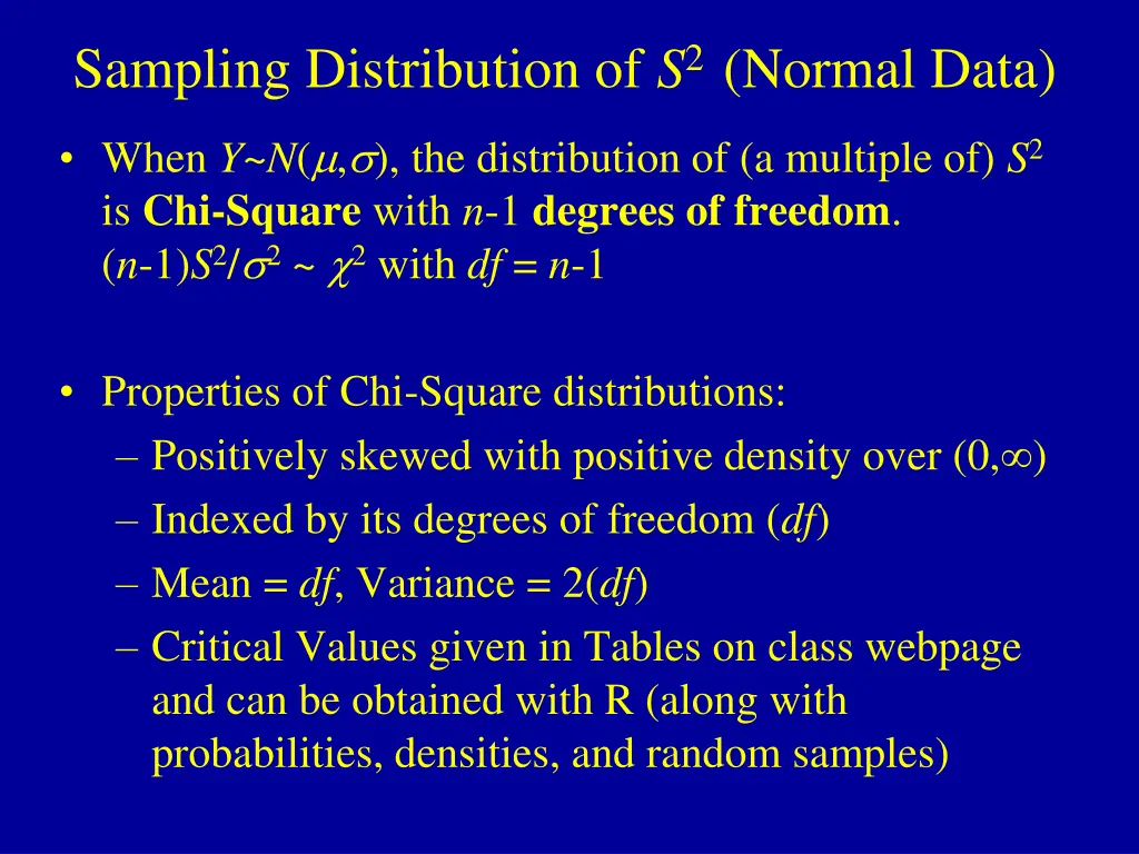 sampling distribution of s 2 normal data 1