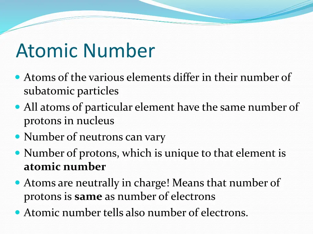 atomic number