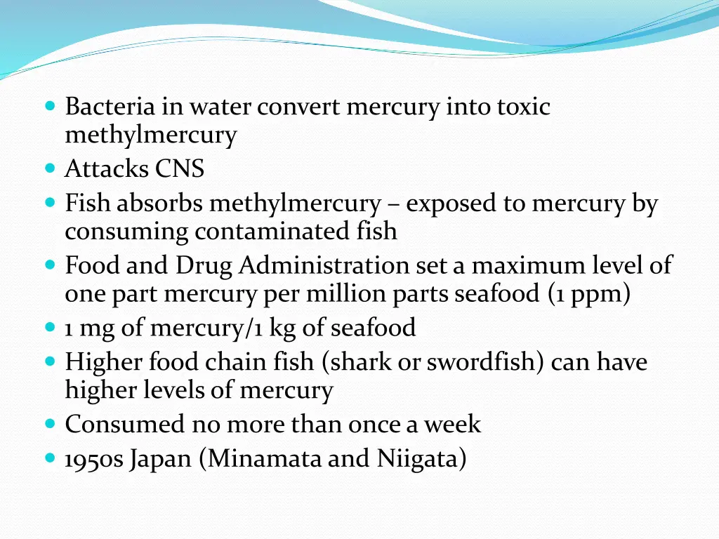 bacteria in water convert mercury into toxic