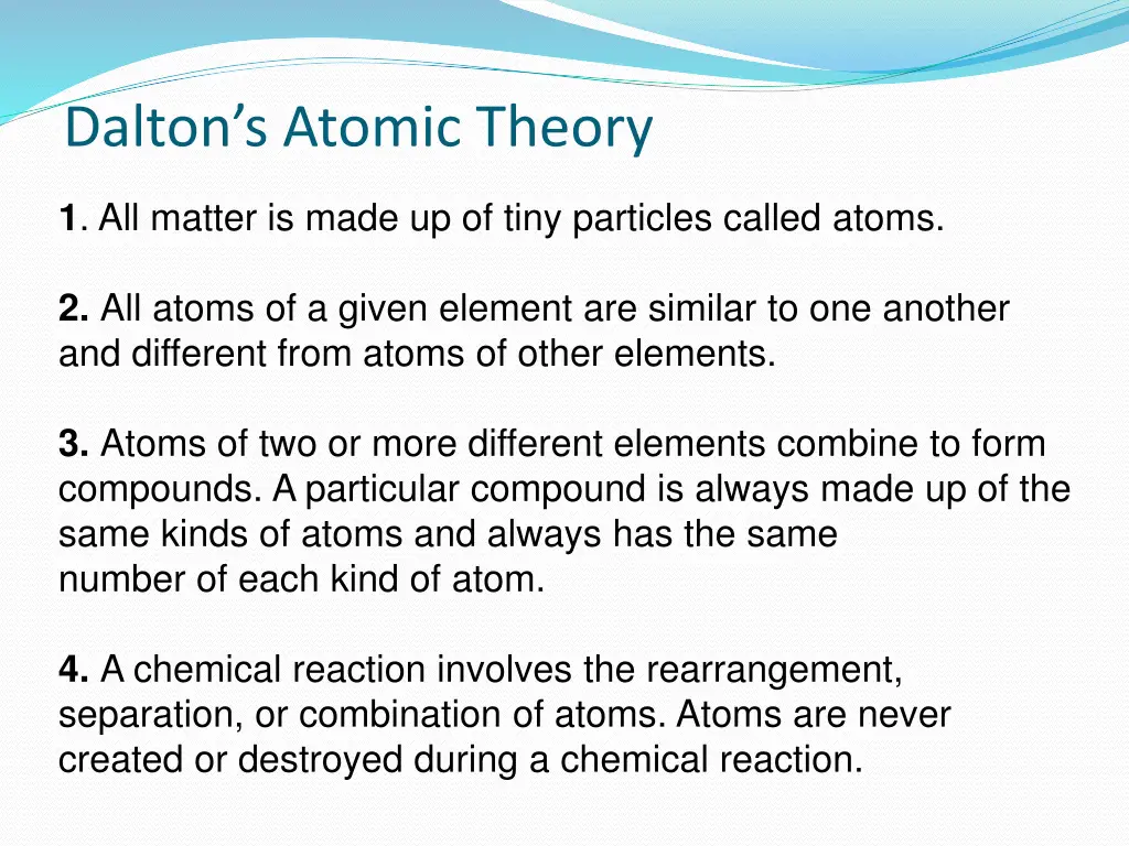 dalton s atomic theory