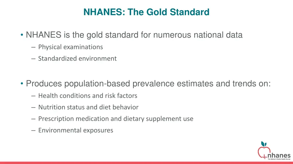 nhanes the gold standard