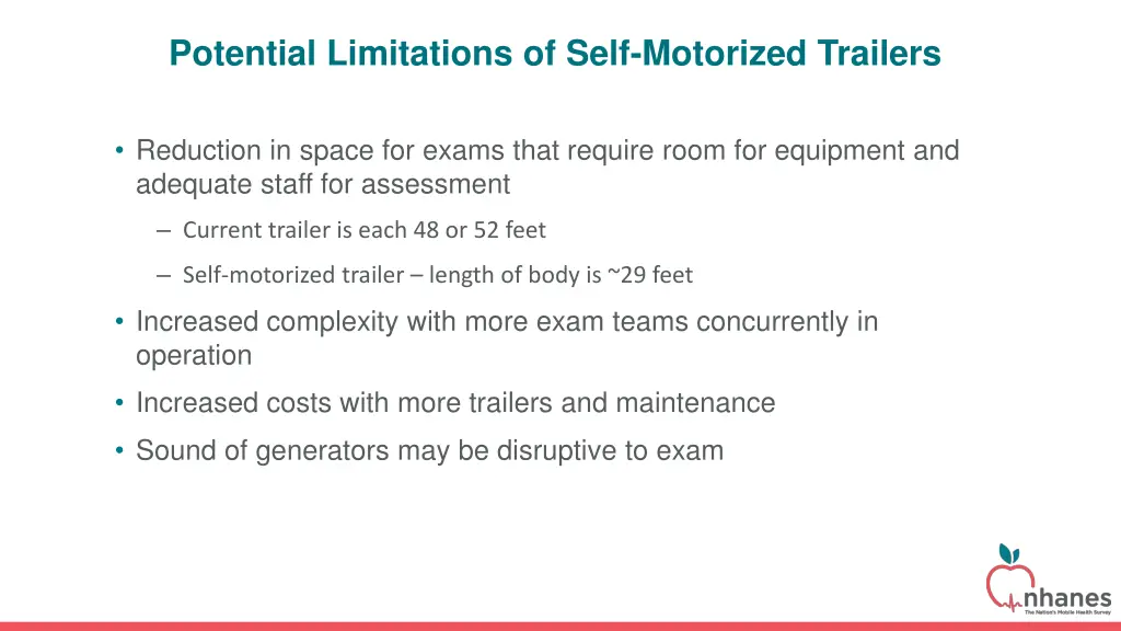 potential limitations of self motorized trailers