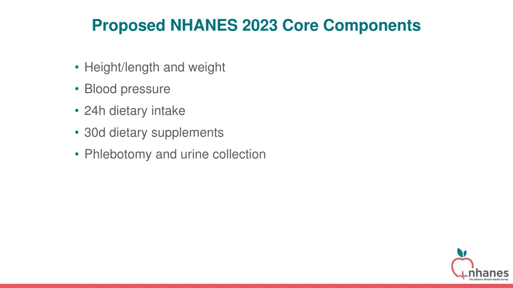 proposed nhanes 2023 core components 1