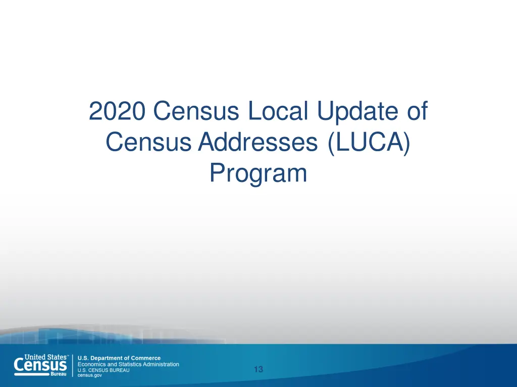 2020 census local update of census addresses luca