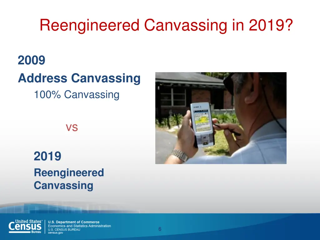 reengineered canvassing in 2019