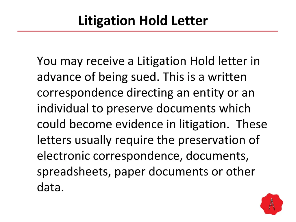 litigation hold letter