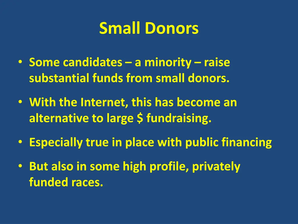 small donors