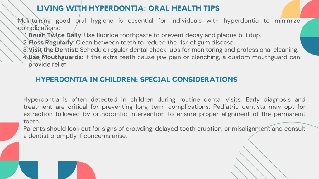 living with hyperdontia oral health tips