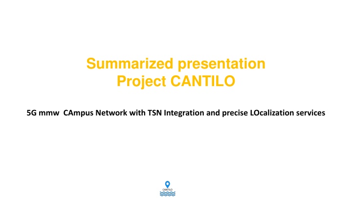 summarized presentation project cantilo