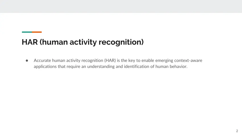 har human activity recognition