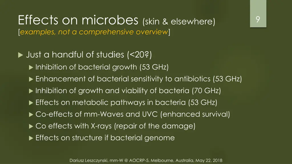 effects on microbes skin elsewhere examples