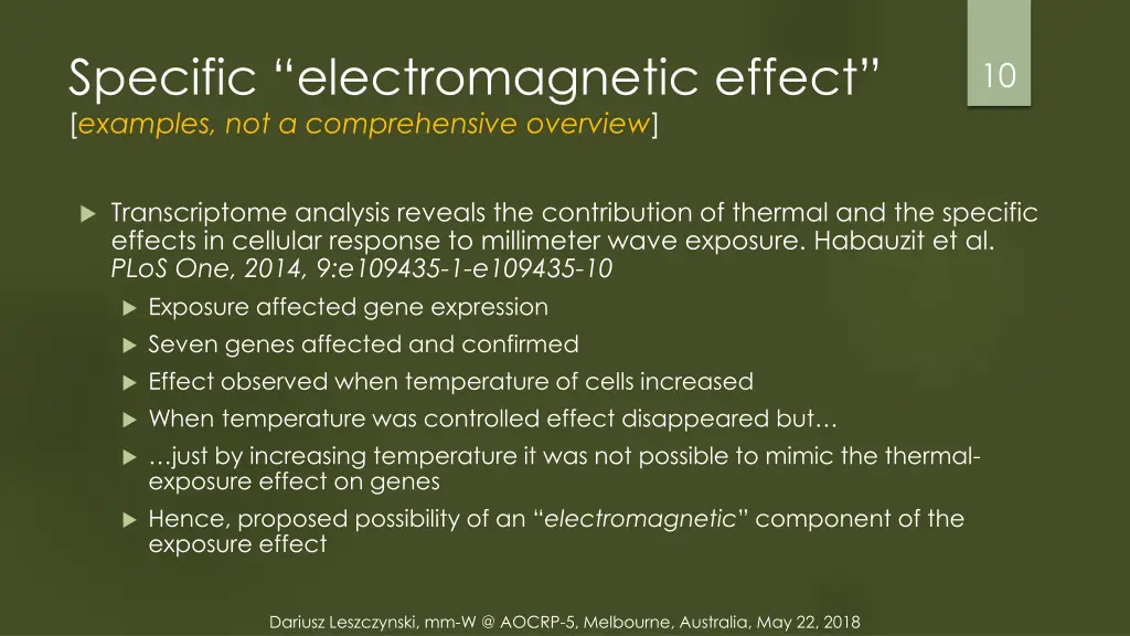 specific electromagnetic effect examples