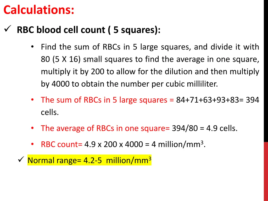 calculations