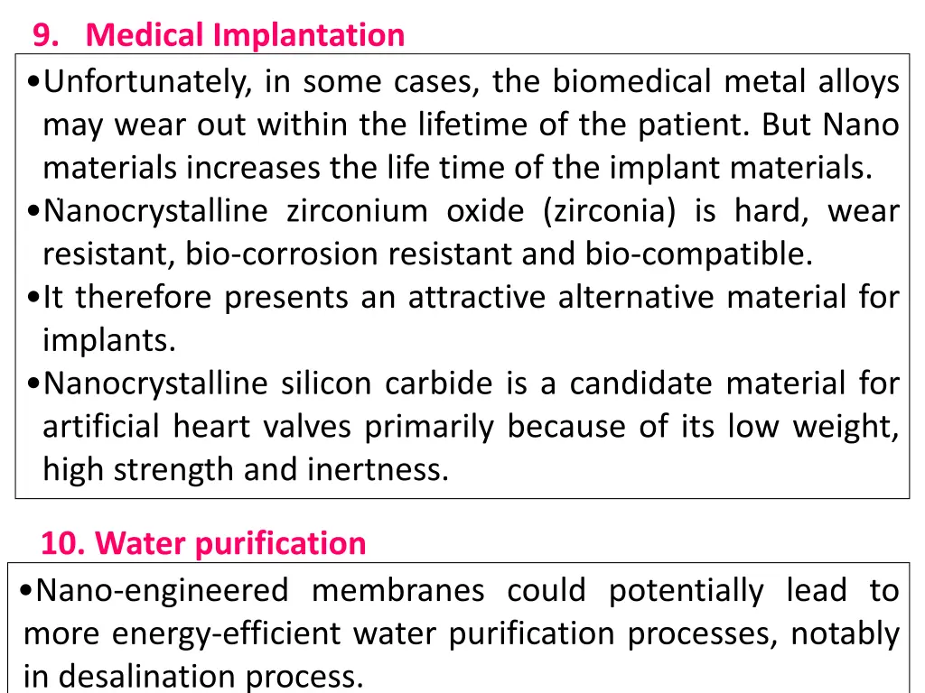 9 medical implantation