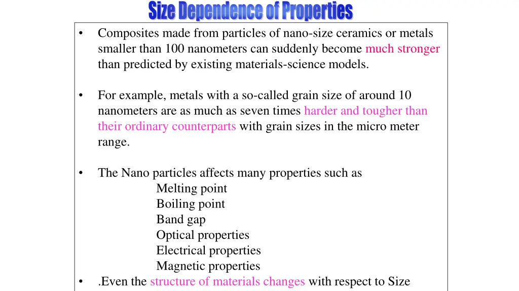 composites made from particles of nano size