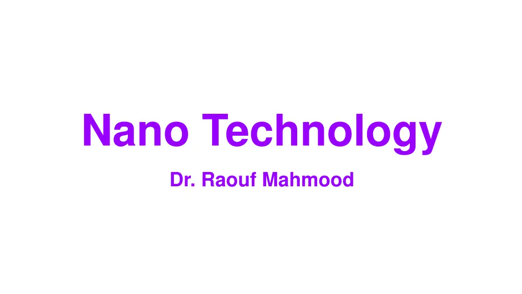 nano technology