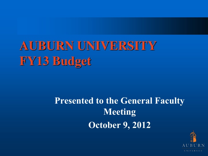 auburn university fy13 budget