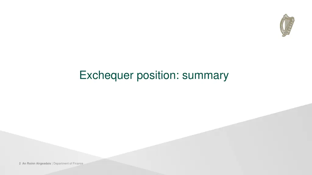 exchequer position summary