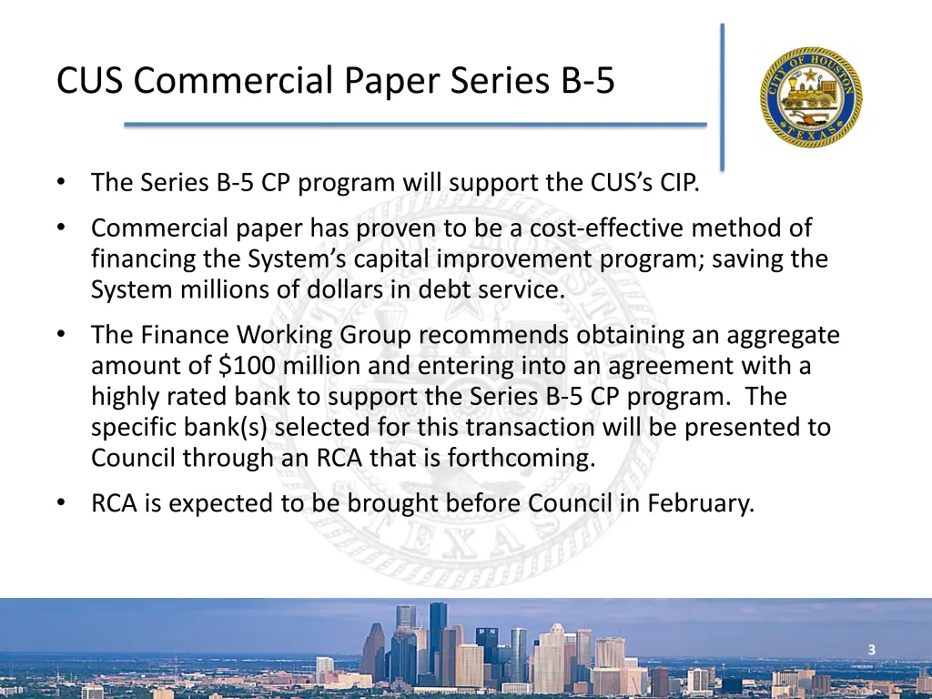 cus commercial paper series b 5