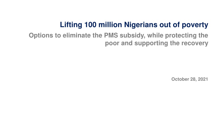 lifting 100 million nigerians out of poverty