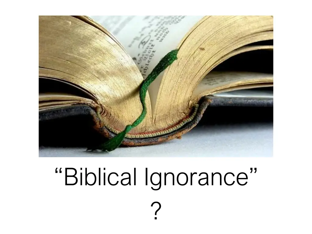 biblical ignorance